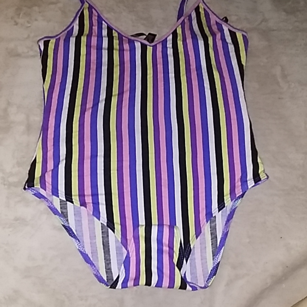 Rainbow striped bodysuit